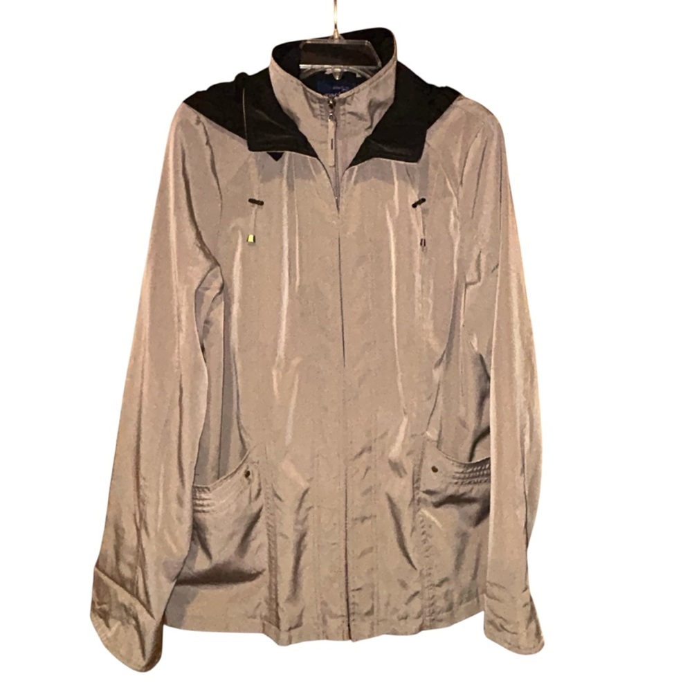 Mackintosh New England Tan Hooded Jacket Womens Medium Lightweight Windbreaker